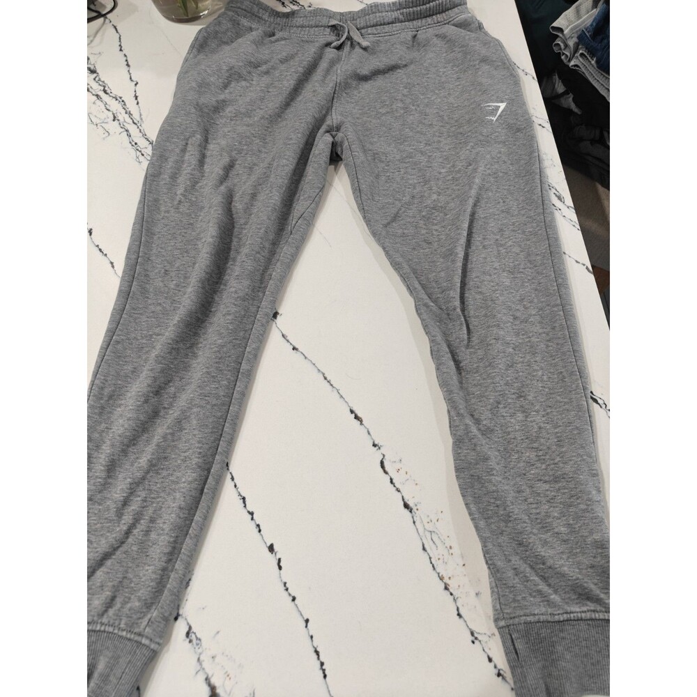 Gymshark Jogger Men M Gray Dark Crest Slim Fit Fleece Sweatpants
